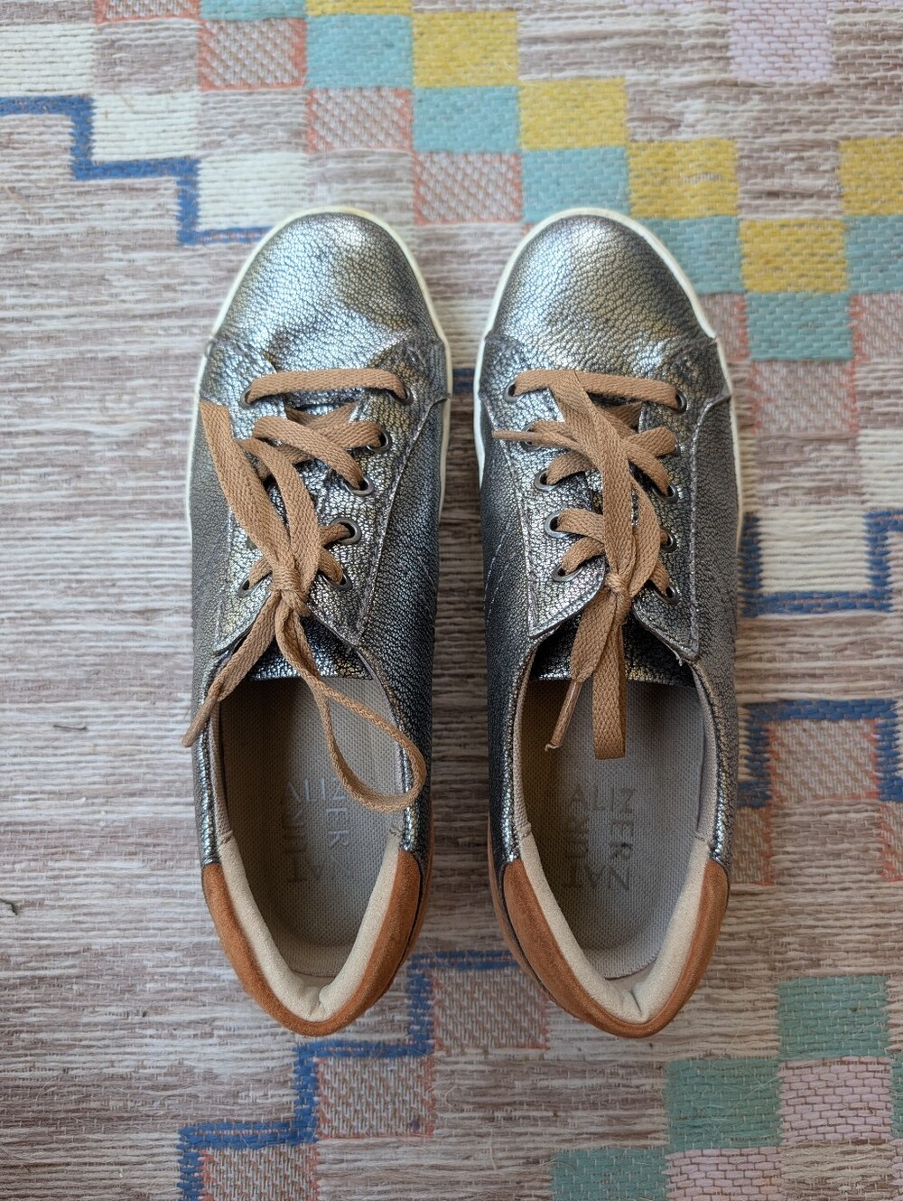 Naturalizer Metallic Silver Sneakers